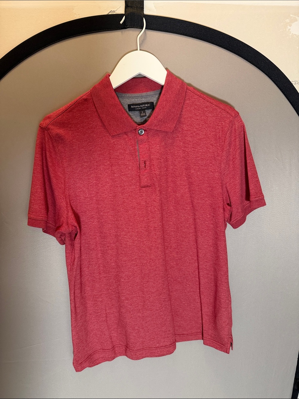 Banana Republic Men's Heather Red Polo